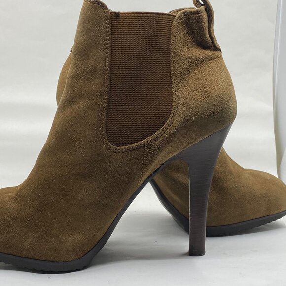 Jessica Simpson Tan Suede Heel Ankle Booties size 7.5 - Picture 2 of 8